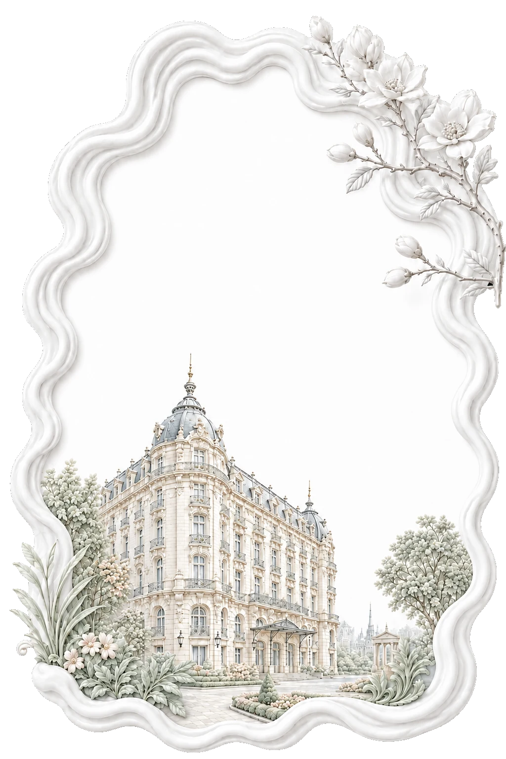 Ilustración del histórico Hotel Mandarin Oriental Ritz de Madrid