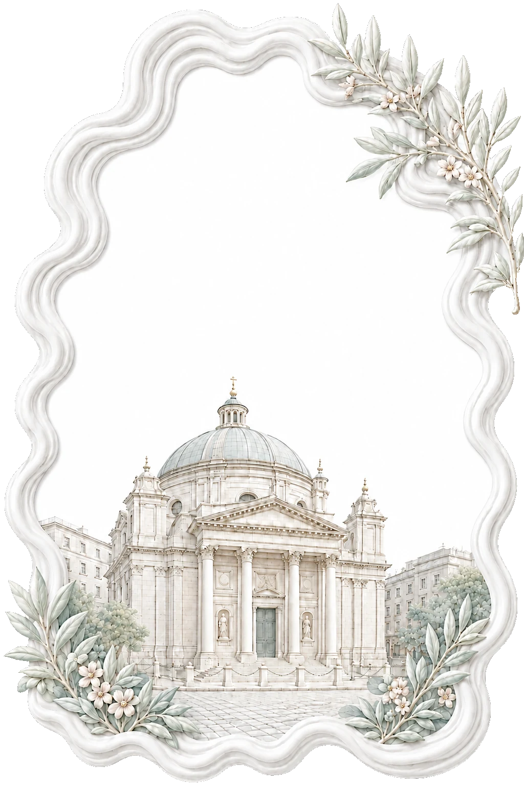 Ilustración de la Real Basílica de San Francisco el Grande de Madrid